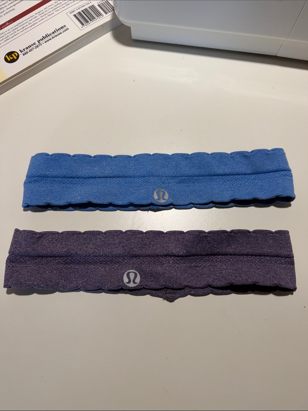 lululemon athletica Blue and Purple Scalloped Edge Headbands (2)